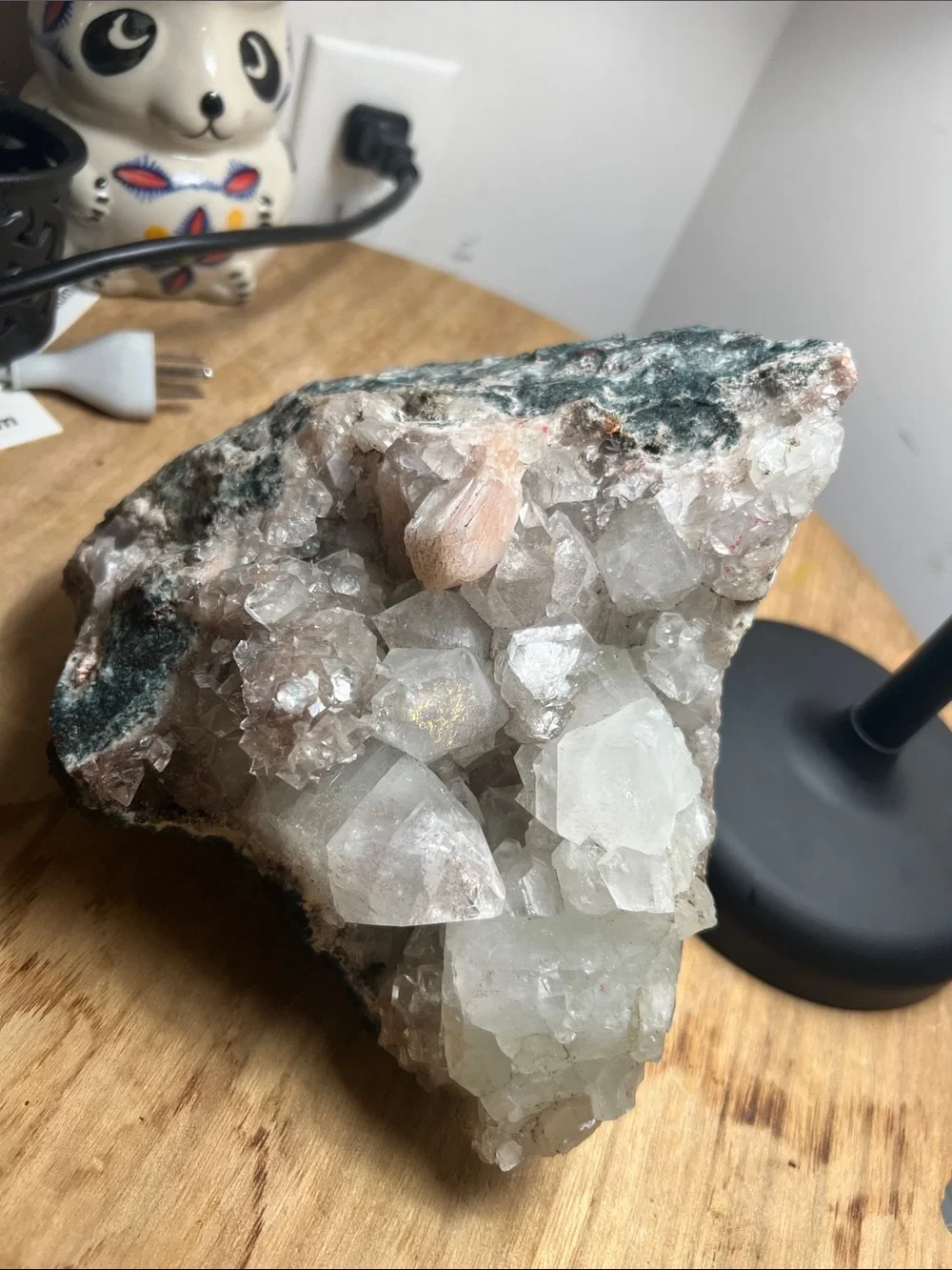 Statement Apophyllite Crystal multicolored w Stillbite inclusions & more 2578g - Picture 17 of 17
